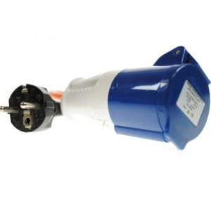 SITE ELECTRICS EURO 2 PIN POWER HOOK UP ADAPTOR SOCKET FOR CARAVAN ELECTRICS