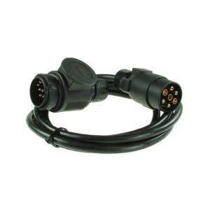 7 PIN - 8 PIN 13 pin type TOWING ELECTRICS x2 MALE PLUG CONVERSION EXTENSION CABLE 2M